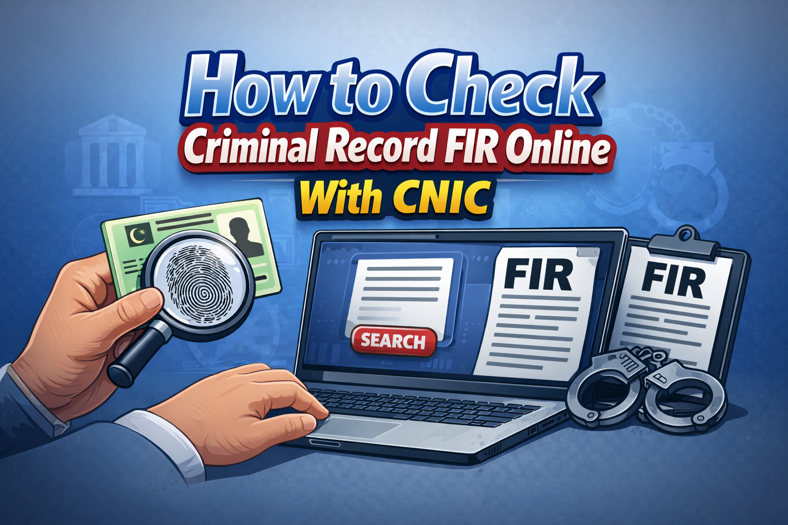 Fir Criminal Record Check by Cnic Pakistan online